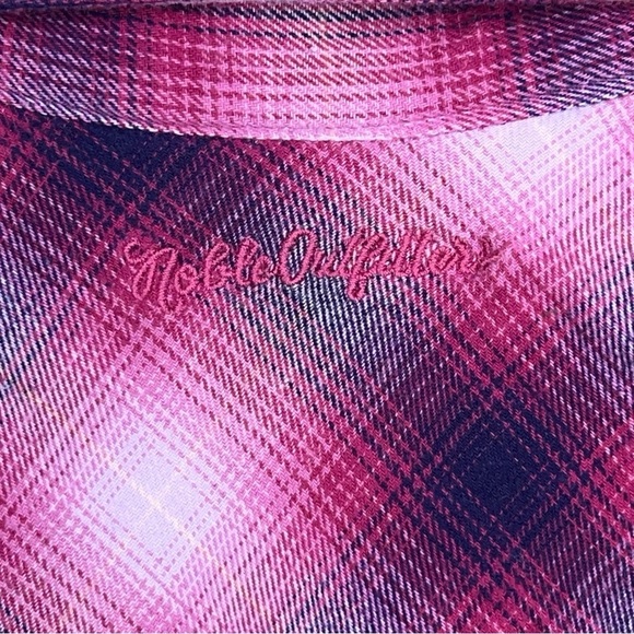 Small Noble Outfitters Womens Purple Pink Fuchsia Cotton Flannel Long Sleeve - Picture 10 of 16